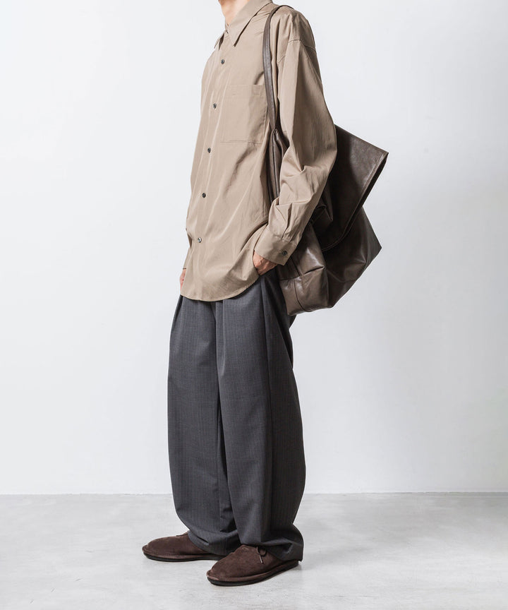 ATTACHMENT アタッチメントのT/W/SI STRETCH GABARDINE 1TUCK EASY TROUSERS - S.GRAYの公式通販サイトsession福岡セレクトショップ