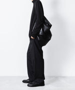 画像をギャラリービューアに読み込む, ATTACHMENT アタッチメントのCOTTON DOUBLE FACE SLIM FIT HIGHNECK L/S TEE - BLACKの公式通販サイトsession福岡セレクトショップ
