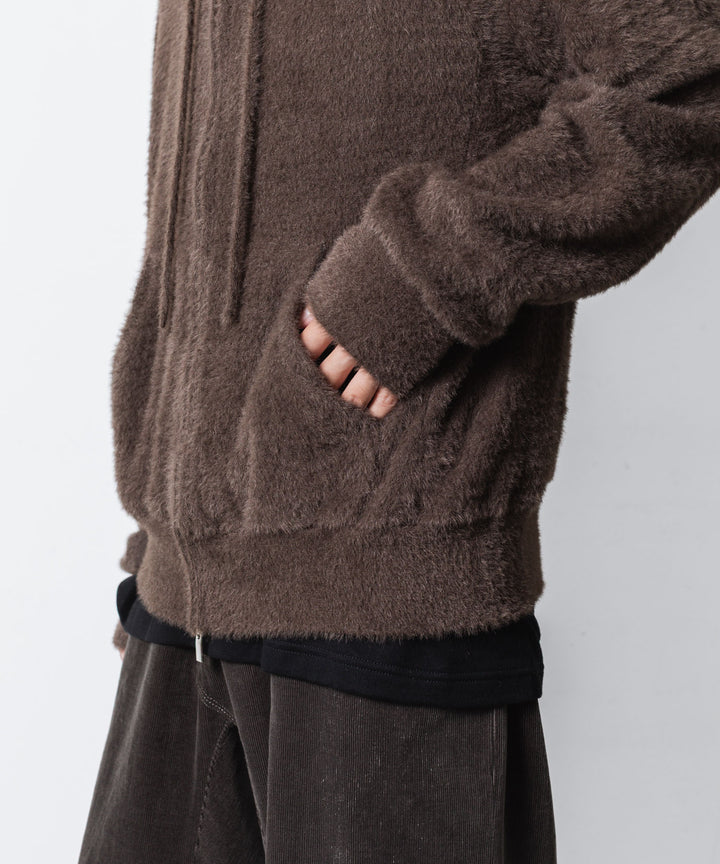 VEIN ヴェインのMALL YARN JERSEY ZIP UP HOODIE - BROWNの公式通販サイトsession福岡セレクトショップ