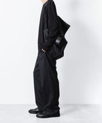 画像をギャラリービューアに読み込む, 【 ATTACHMENT 】COTTON DOUBLE FACE SLIM FIT L/S TEE - BLACK
