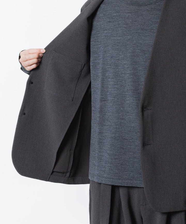 ATTACHMENT アタッチメントのPE STRETCH DOUBLE CLOTH COLLARLESS JKT - X.GRAYの公式通販サイトsession福岡セレクトショップ