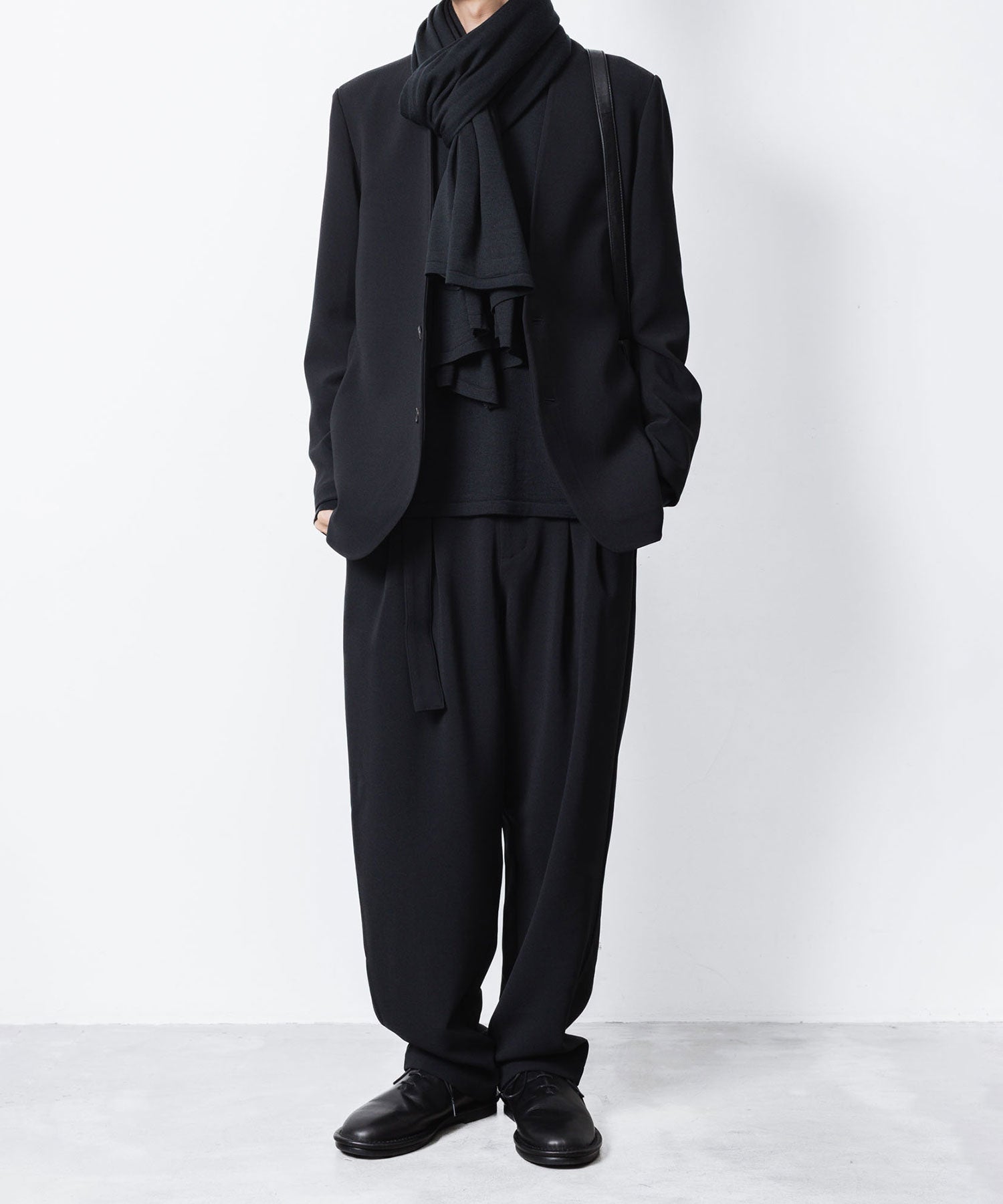 ATTACHMENT アタッチメントのPE STRETCH DOUBLE CLOTH COLLARLESS JKT - BLACKの公式通販サイトsession福岡セレクトショップ