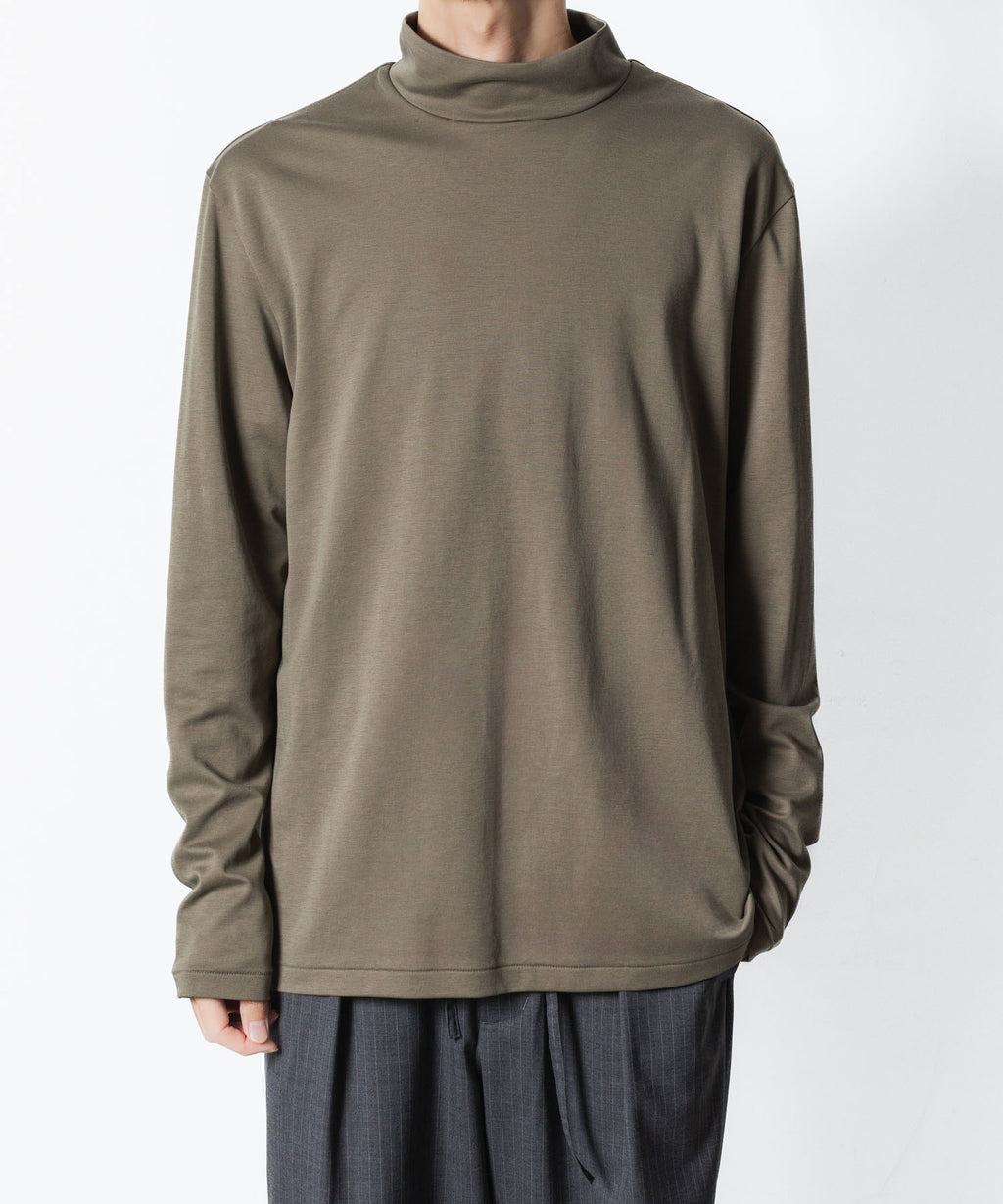 ATTACHMENT アタッチメントのCOTTON DOUBLE FACE SLIM FIT HIGHNECK L/S TEE - CAMELの公式通販サイトsession福岡セレクトショップ