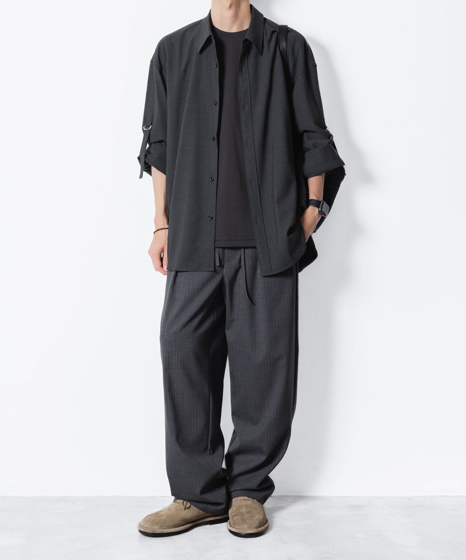 ATTACHMENT アタッチメントのCOTTON DOUBLE FACE SLIM FIT S/S TEE - D.GRAYの公式通販サイトsession福岡セレクトショップ