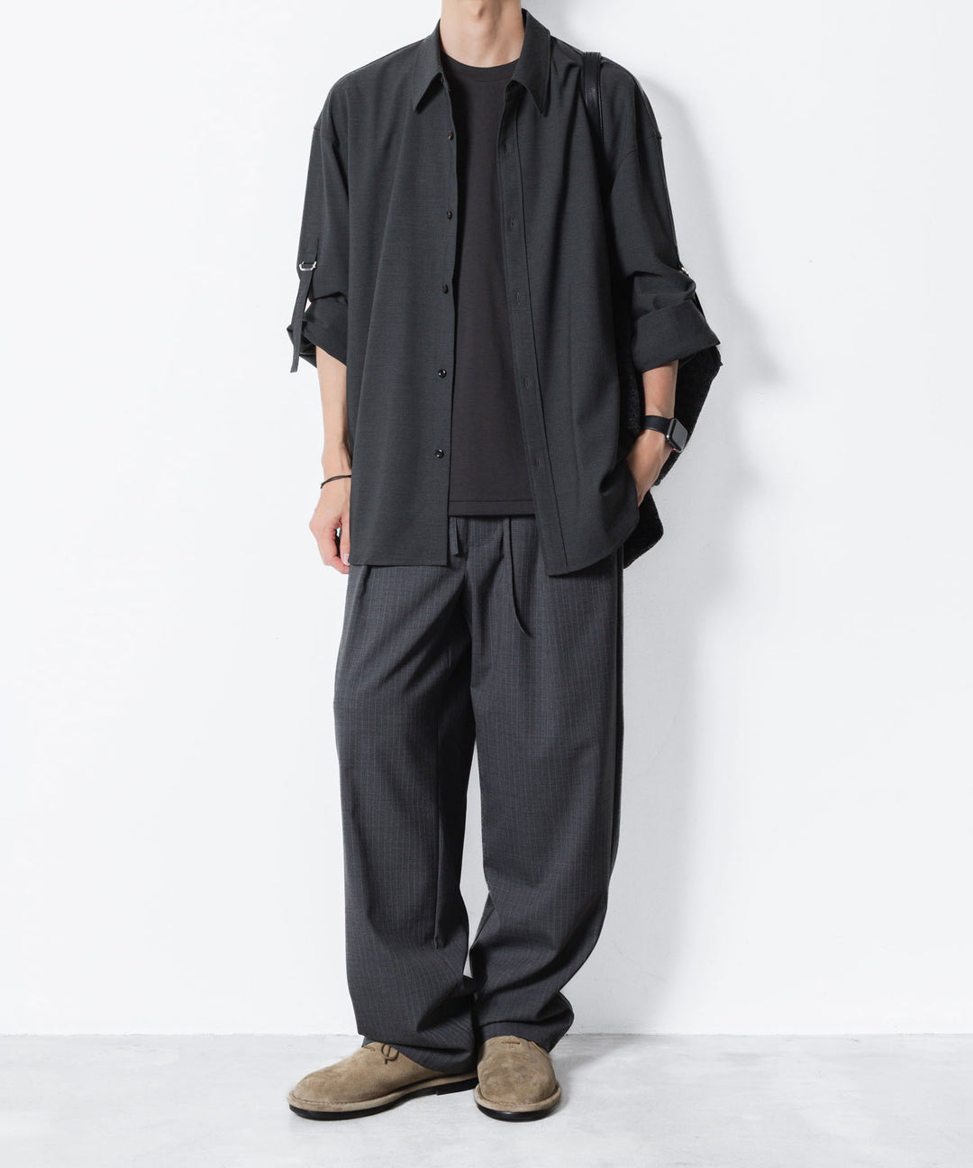 ATTACHMENT アタッチメントのCOTTON DOUBLE FACE SLIM FIT S/S TEE - D.GRAYの公式通販サイトsession福岡セレクトショップ
