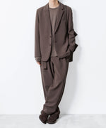 画像をギャラリービューアに読み込む, ATTACHMENT アタッチメントのPE STRETCH DOUBLE CLOTH BELTED WIDE TAPERD TROUSERS - D.KH GRAYの公式通販サイトsession福岡セレクトショップ
