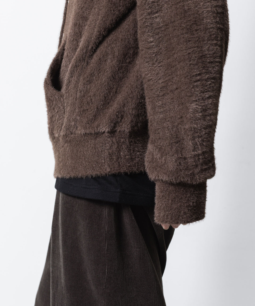VEIN ヴェインのMALL YARN JERSEY ZIP UP HOODIE - BROWNの公式通販サイトsession福岡セレクトショップ