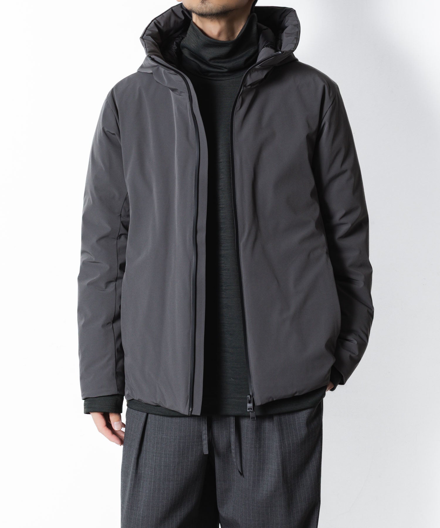 ATTACHMENT アタッチメントの3LAYER LIGHT TAFFETA HOODED DOWN JACKET - D.GRAYの公式通販サイトsession福岡セレクトショップ