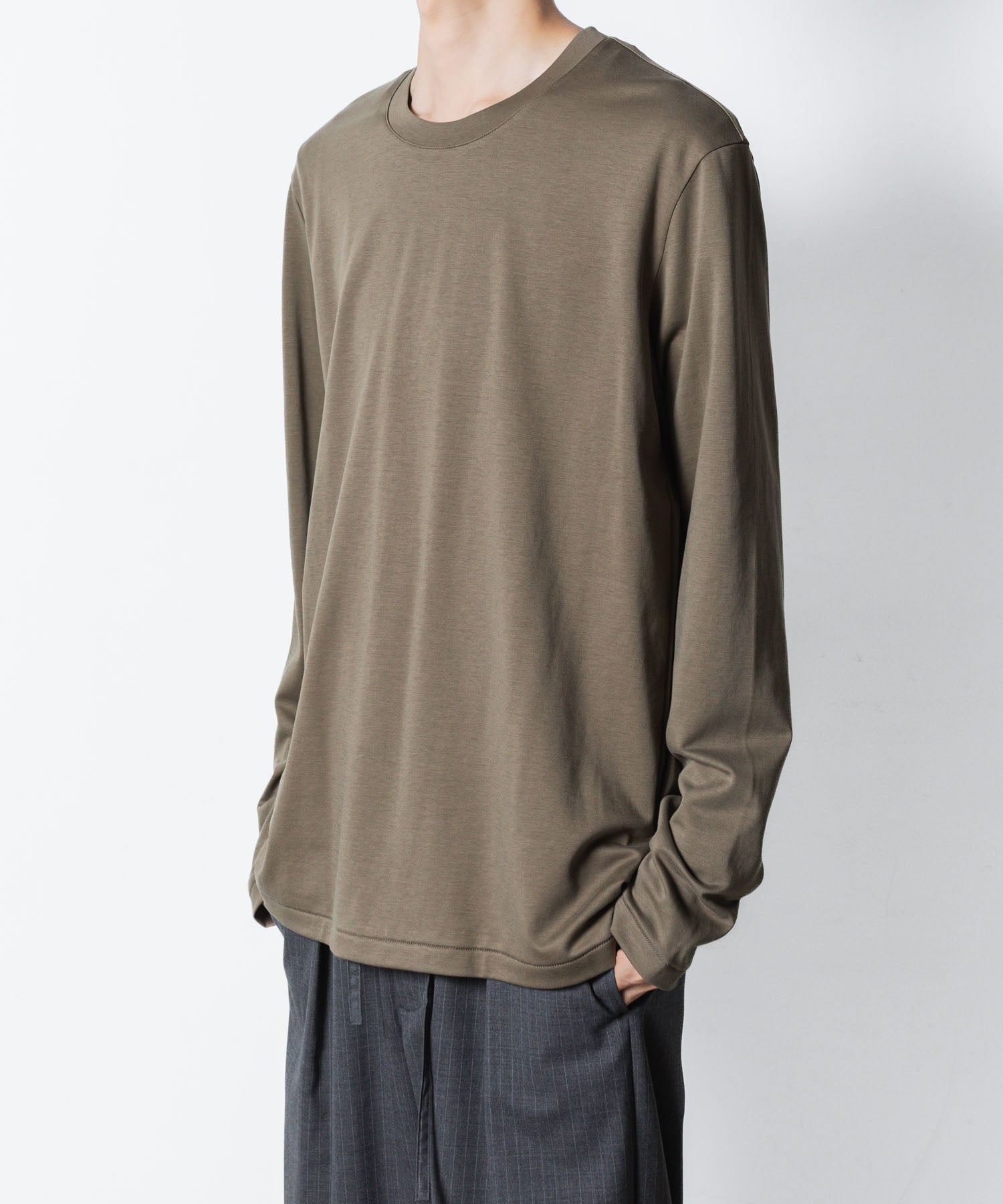 ATTACHMENT アタッチメントのCOTTON DOUBLE FACE SLIM FIT L/S TEE - CAMELの公式通販サイトsession福岡セレクトショップ