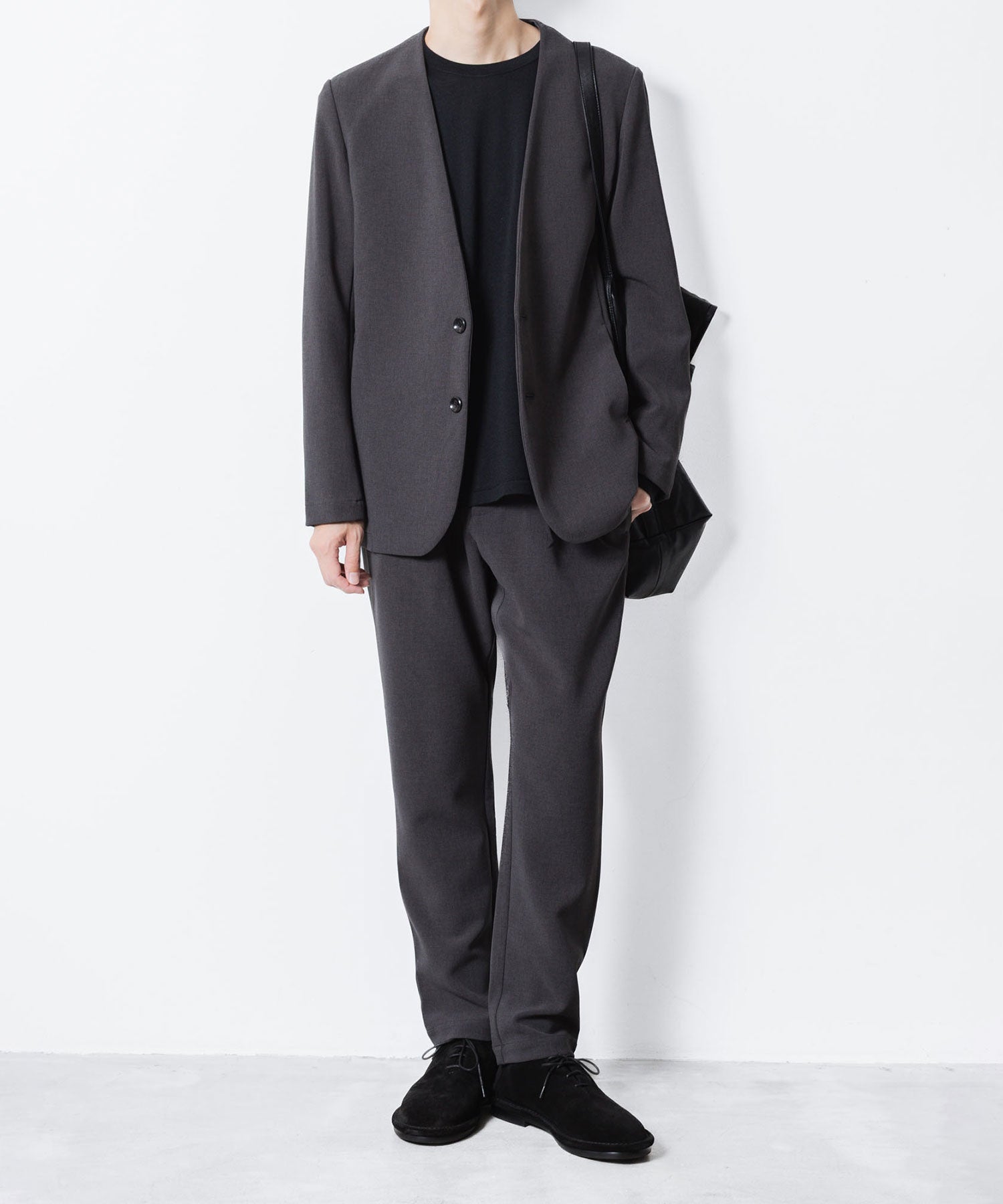 ATTACHMENT アタッチメントのPE STRETCH DOUBLE CLOTH REGULAR FIT EASY TROUSERS - X.GRAYの公式通販サイトsession福岡セレクトショップ