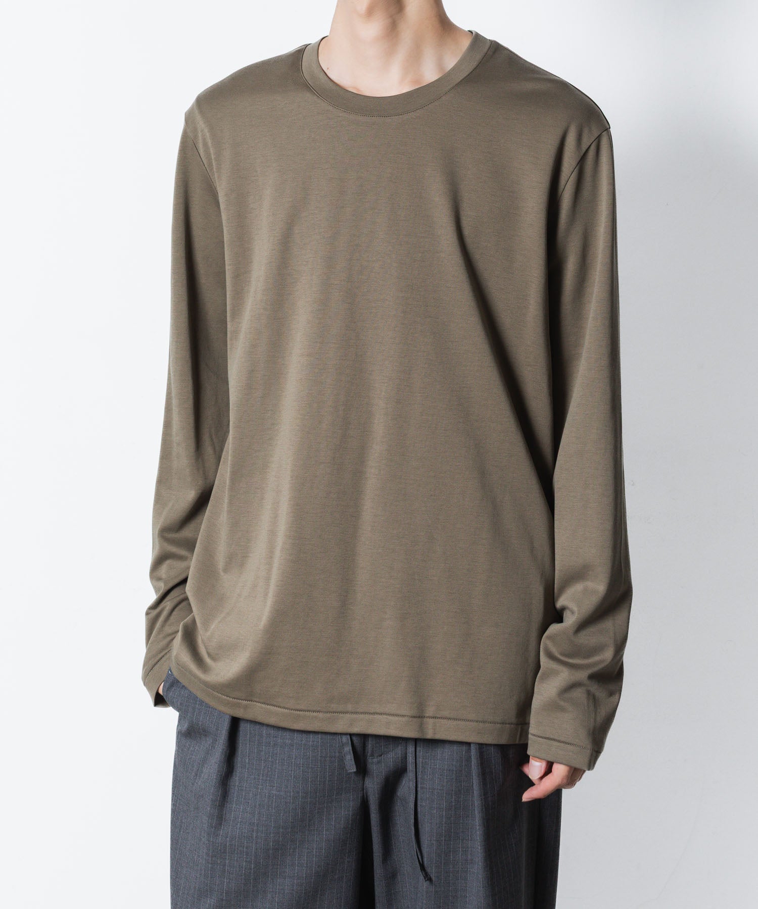 ATTACHMENT アタッチメントのCOTTON DOUBLE FACE SLIM FIT L/S TEE - CAMELの公式通販サイトsession福岡セレクトショップ