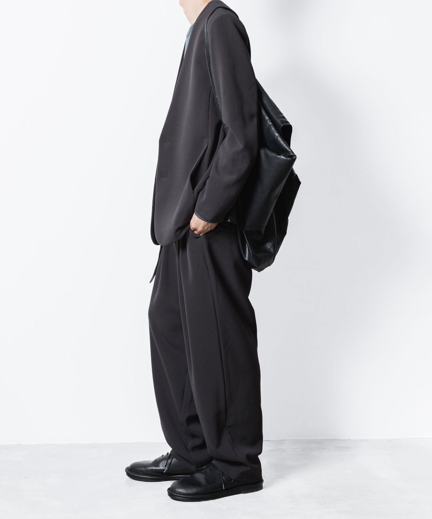 ATTACHMENT アタッチメントのPE STRETCH DOUBLE CLOTH COLLARLESS JKT - D.GRAYの公式通販サイトsession福岡セレクトショップ