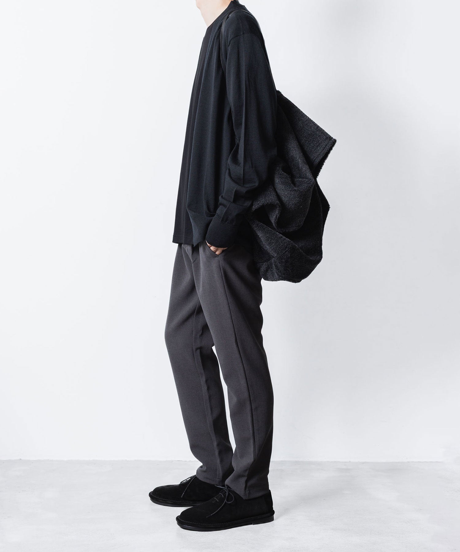 ATTACHMENT アタッチメントのPE STRETCH DOUBLE CLOTH REGULAR FIT EASY TROUSERS - X.GRAYの公式通販サイトsession福岡セレクトショップ