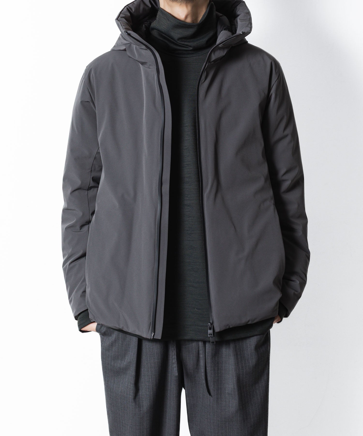 ATTACHMENT アタッチメントの3LAYER LIGHT TAFFETA HOODED DOWN JACKET - D.GRAYの公式通販サイトsession福岡セレクトショップ