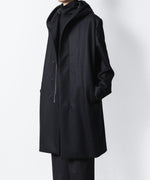 画像をギャラリービューアに読み込む, ATTACHMENT / EXCLUSIVE ITEMアタッチメントの2/90 SUPER120S MALTON ZIPUP HOODED COAT - BLACKの公式通販サイトsession福岡セレクトショップ
