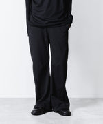 画像をギャラリービューアに読み込む, ATTACHMENT アタッチメントのCO STRECH TERRY 3D WIDE TROUSERS - BLACKの公式通販サイトsession福岡セレクトショップ
