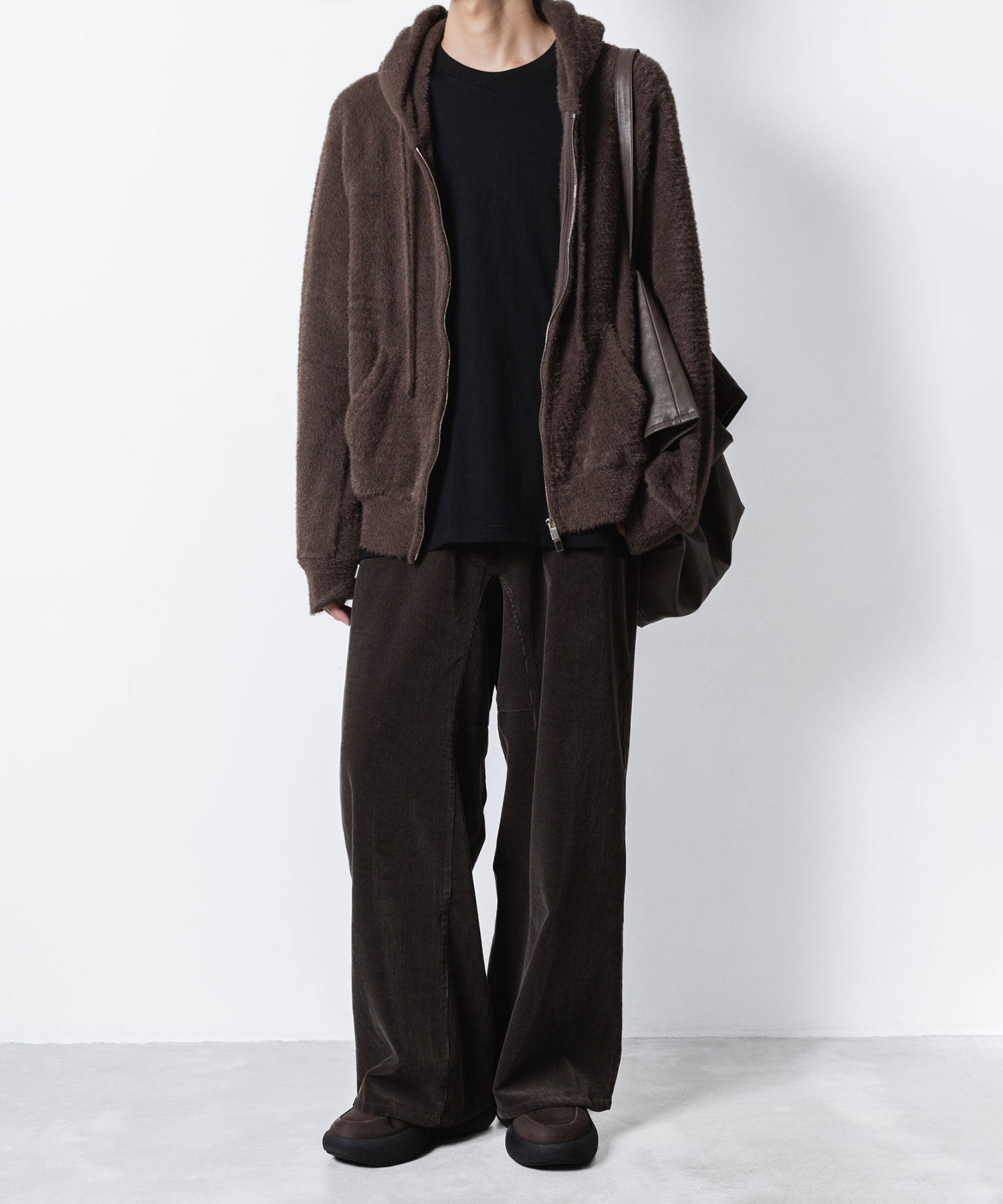 VEIN ヴェインのMALL YARN JERSEY ZIP UP HOODIE - BROWNの公式通販サイトsession福岡セレクトショップ