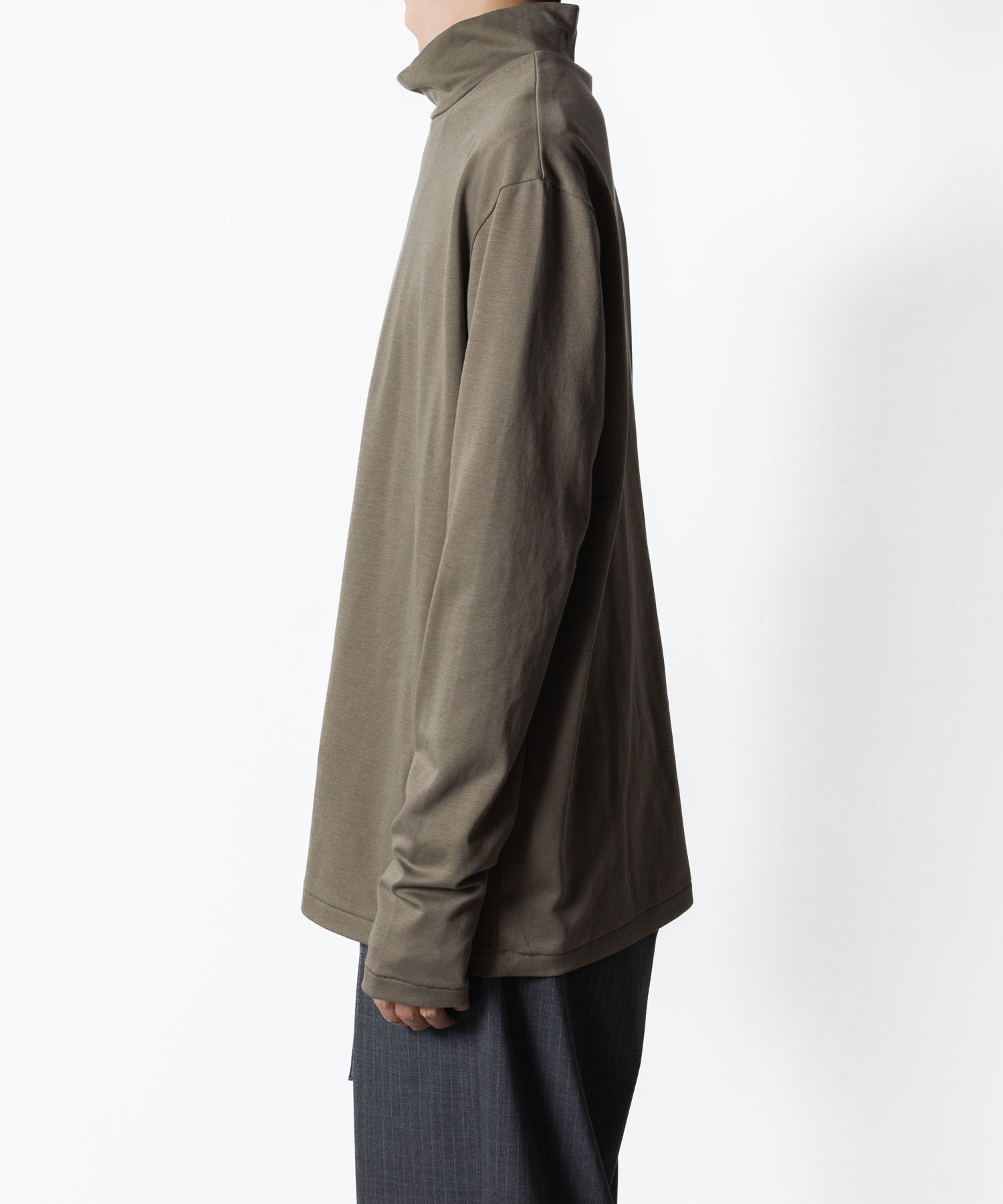 ATTACHMENT アタッチメントのCOTTON DOUBLE FACE SLIM FIT HIGHNECK L/S TEE - CAMELの公式通販サイトsession福岡セレクトショップ