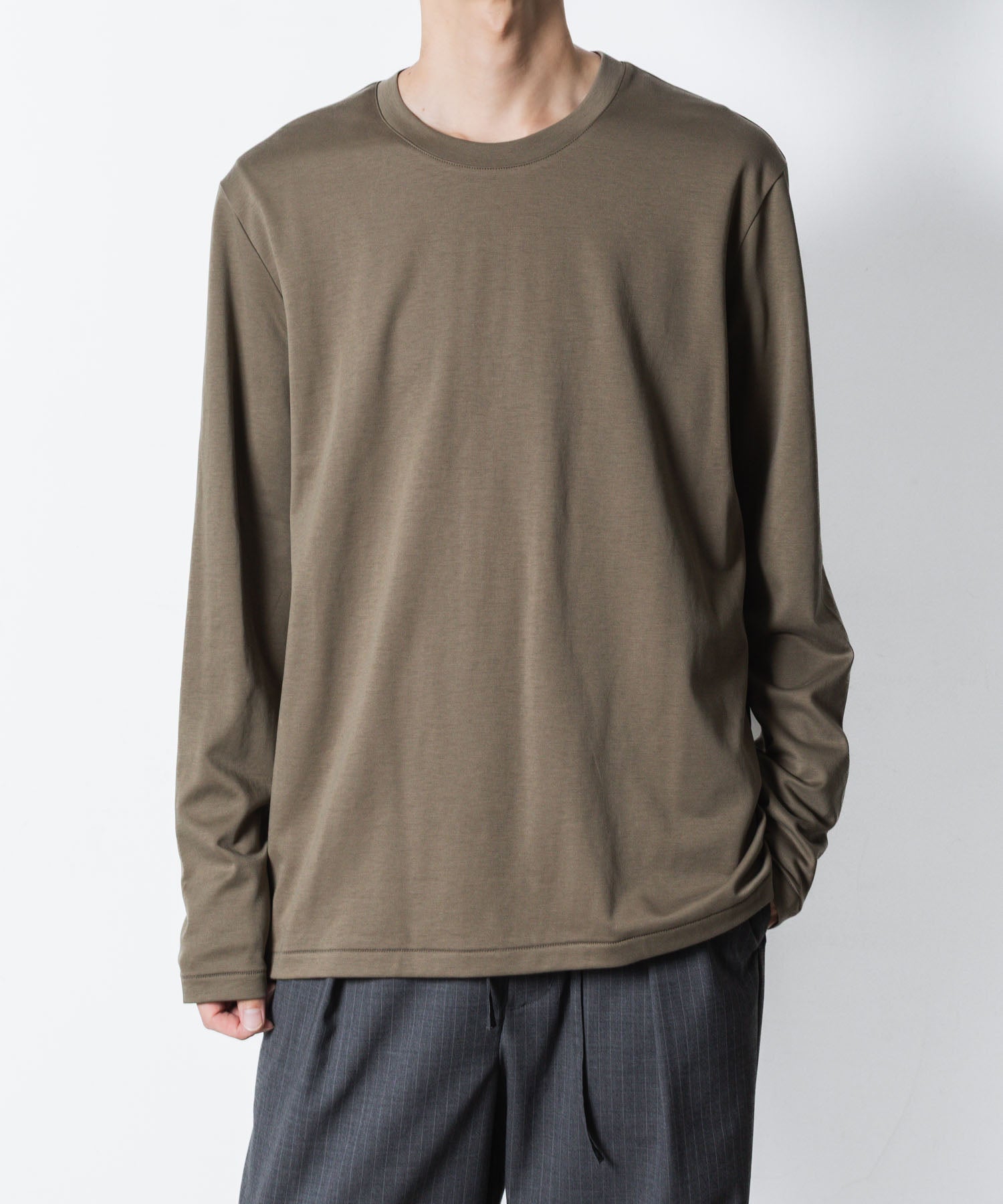 ATTACHMENT アタッチメントのCOTTON DOUBLE FACE SLIM FIT L/S TEE - CAMELの公式通販サイトsession福岡セレクトショップ