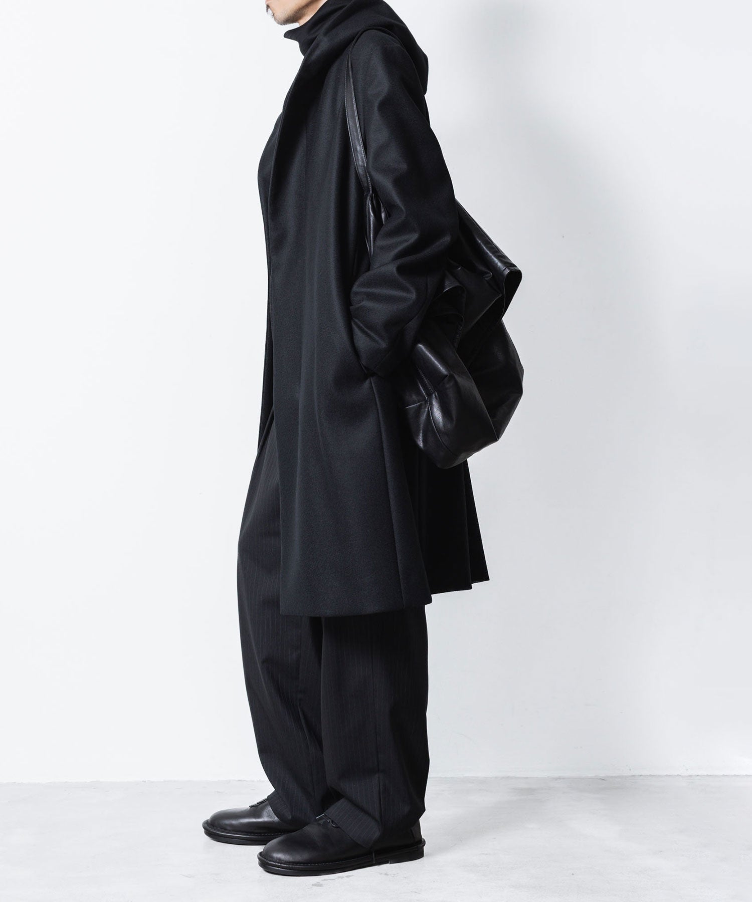 ATTACHMENT / EXCLUSIVE ITEMアタッチメントの2/90 SUPER120S MALTON ZIPUP HOODED COAT - BLACKの公式通販サイトsession福岡セレクトショップ