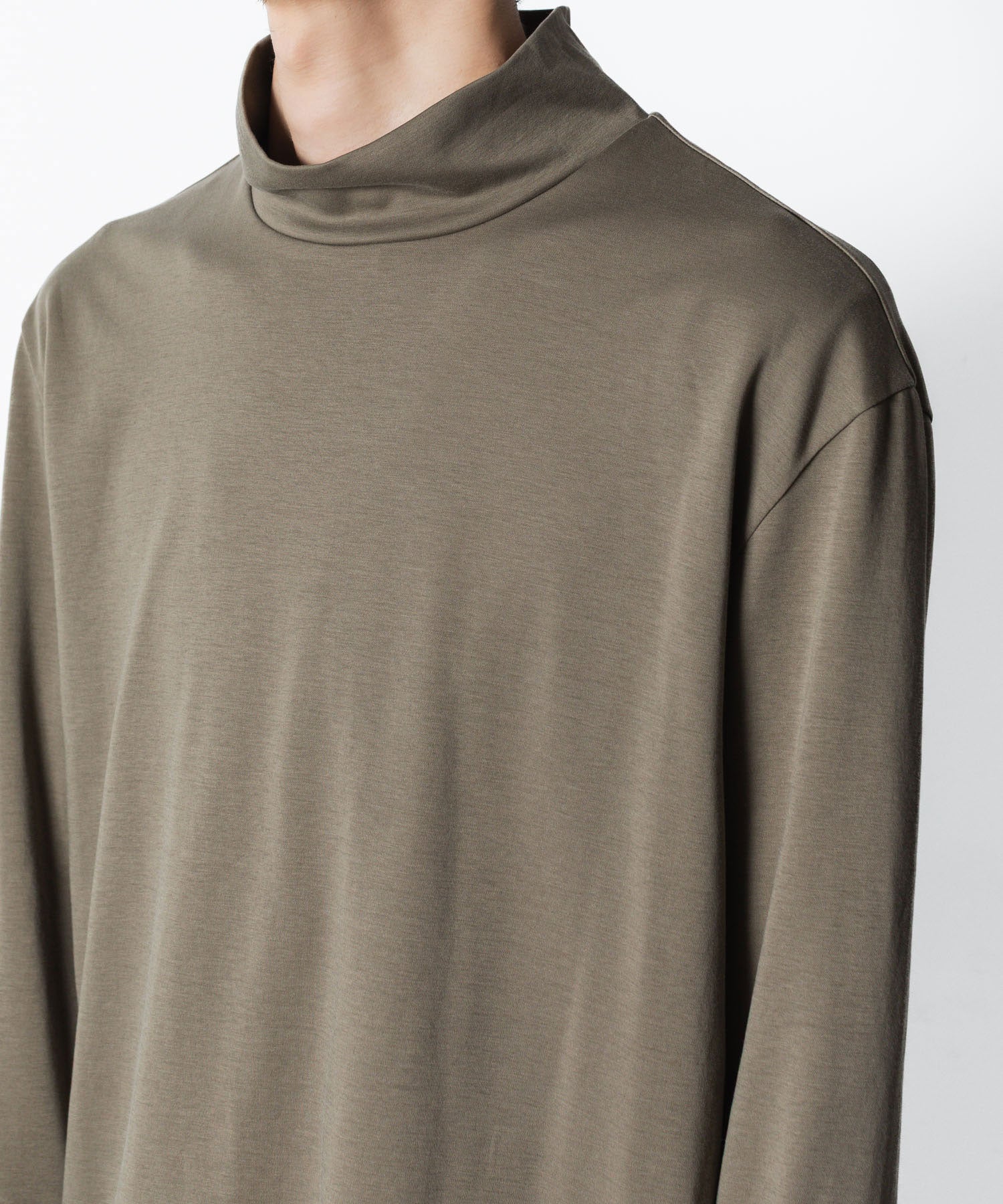 ATTACHMENT アタッチメントのCOTTON DOUBLE FACE SLIM FIT HIGHNECK L/S TEE - CAMELの公式通販サイトsession福岡セレクトショップ