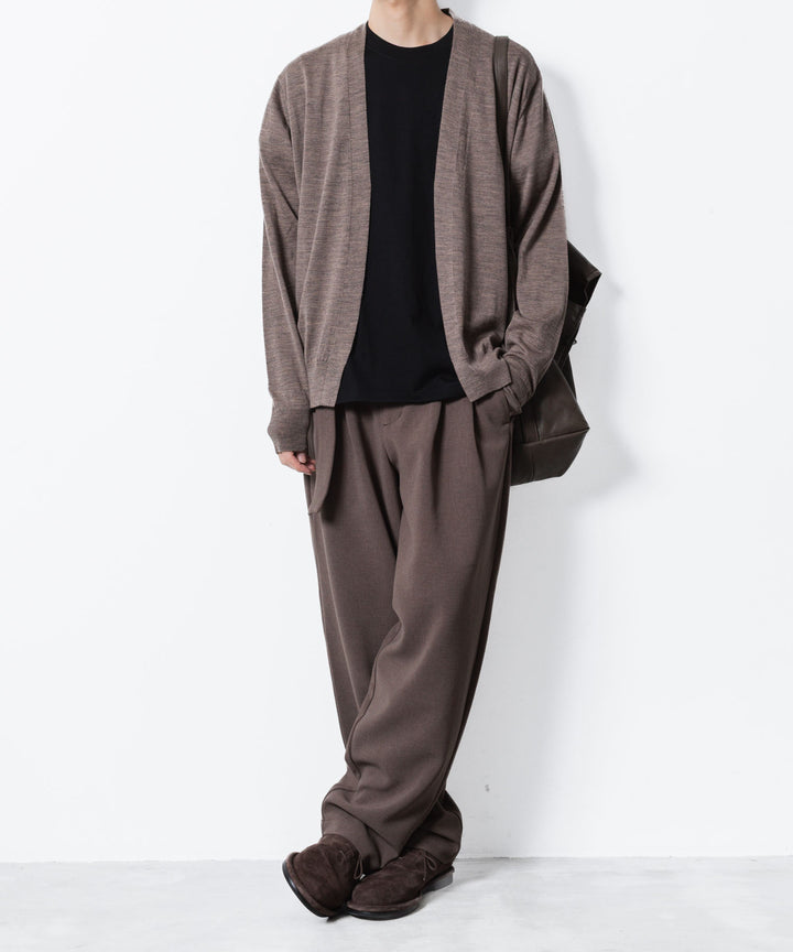 ATTACHMENT アタッチメントのPE STRETCH DOUBLE CLOTH BELTED WIDE TAPERD TROUSERS - D.KH GRAYの公式通販サイトsession福岡セレクトショップ