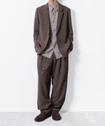 画像をギャラリービューアに読み込む, ATTACHMENT アタッチメントのPE STRETCH DOUBLE CLOTH BELTED WIDE TAPERD TROUSERS - D.KH GRAYの公式通販サイトsession福岡セレクトショップ
