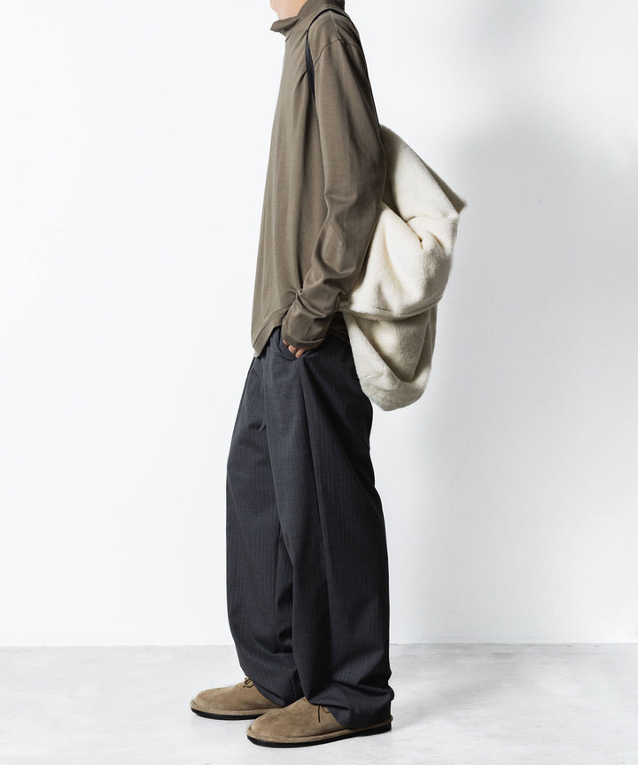 ATTACHMENT アタッチメントのCOTTON DOUBLE FACE SLIM FIT HIGHNECK L/S TEE - CAMELの公式通販サイトsession福岡セレクトショップ