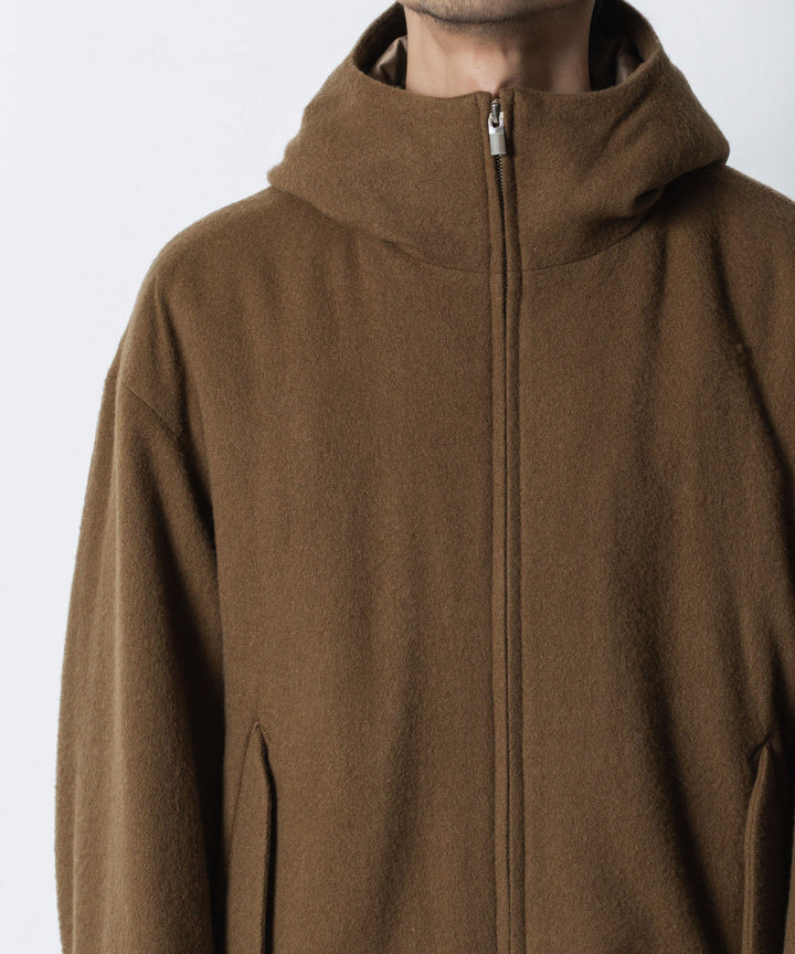 ATTACHMENT アタッチメントのWOOL SHAGGY PADDING HOODED JACKET - CAMELの公式通販サイトsession福岡セレクトショップ