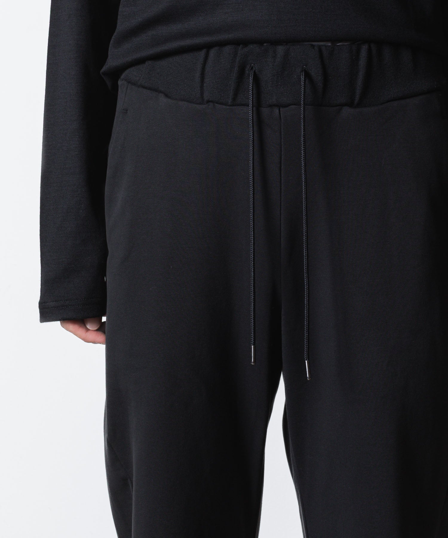 ATTACHMENT アタッチメントのCO STRECH TERRY 3D WIDE TROUSERS - BLACKの公式通販サイトsession福岡セレクトショップ