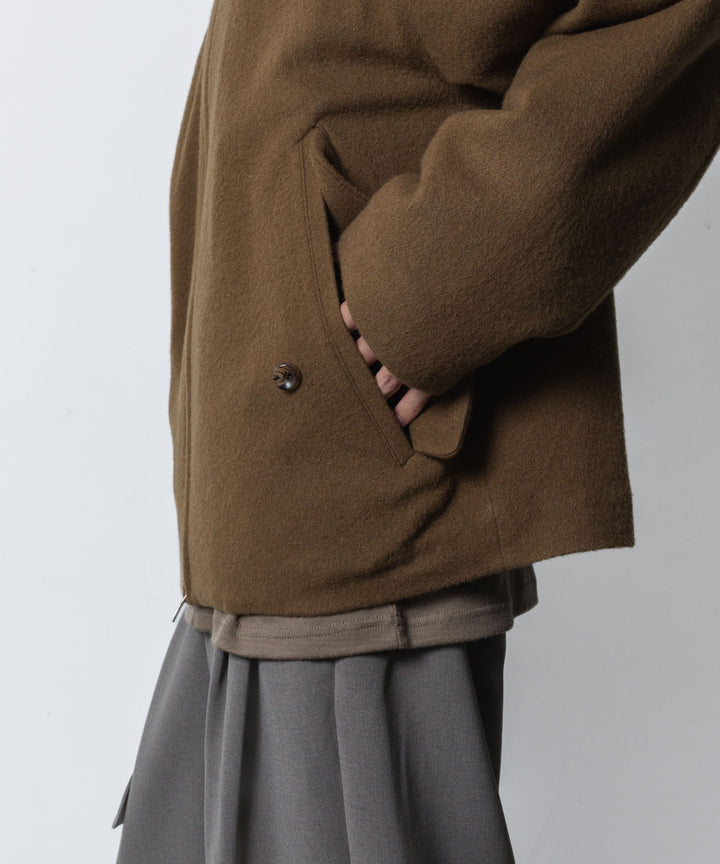 ATTACHMENT アタッチメントのWOOL SHAGGY PADDING HOODED JACKET - CAMELの公式通販サイトsession福岡セレクトショップ