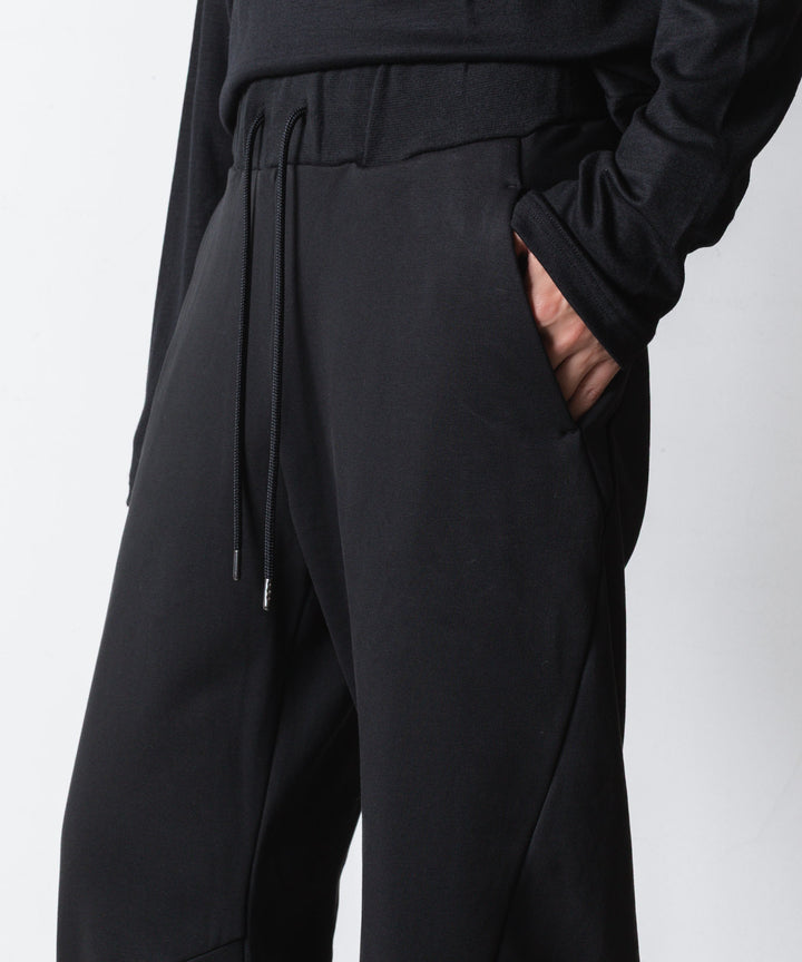 ATTACHMENT アタッチメントのCO STRECH TERRY 3D WIDE TROUSERS - BLACKの公式通販サイトsession福岡セレクトショップ