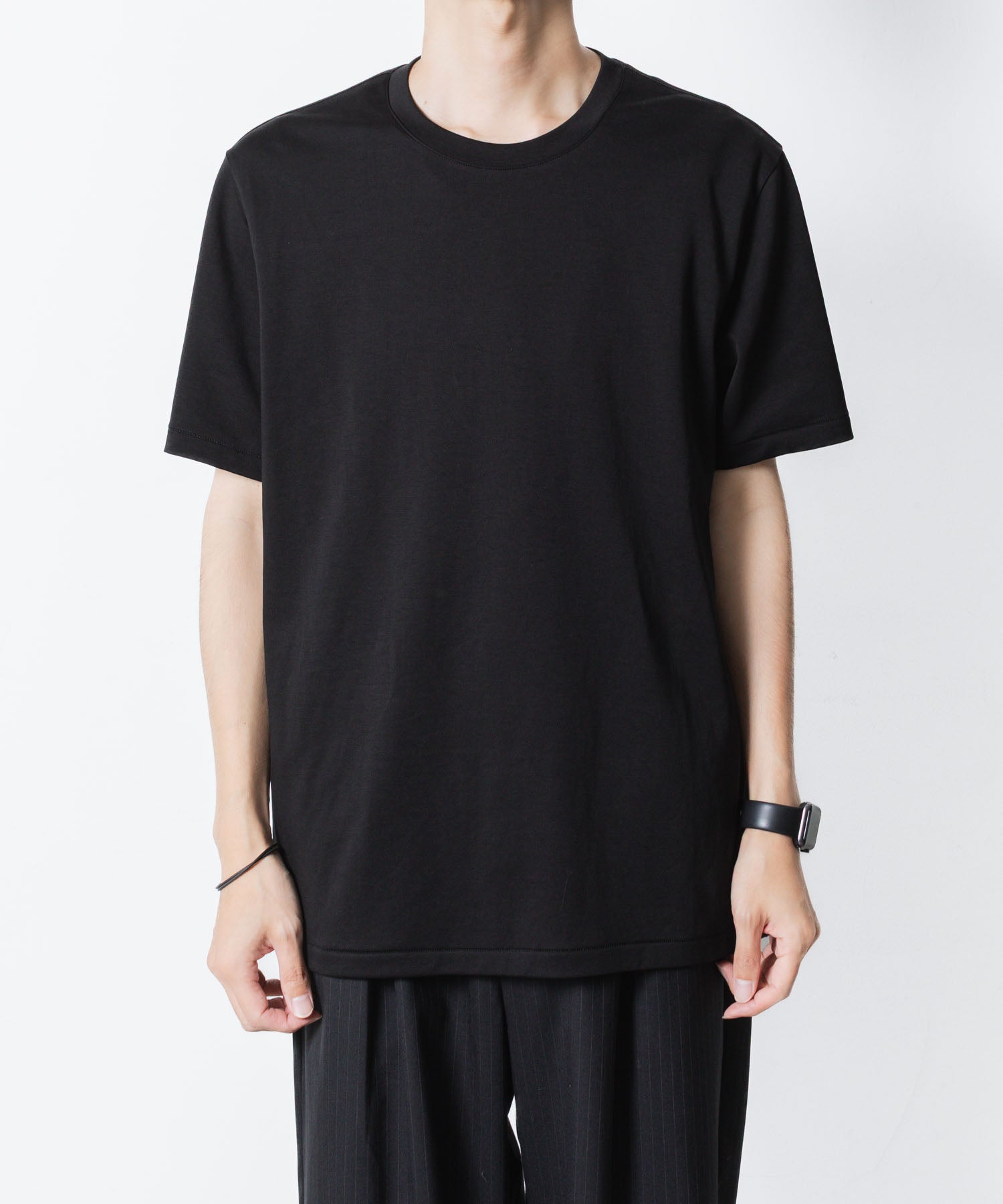ATTACHMENT アタッチメントのCOTTON DOUBLE FACE SLIM FIT S/S TEE - BLACKの公式通販サイトsession福岡セレクトショップ