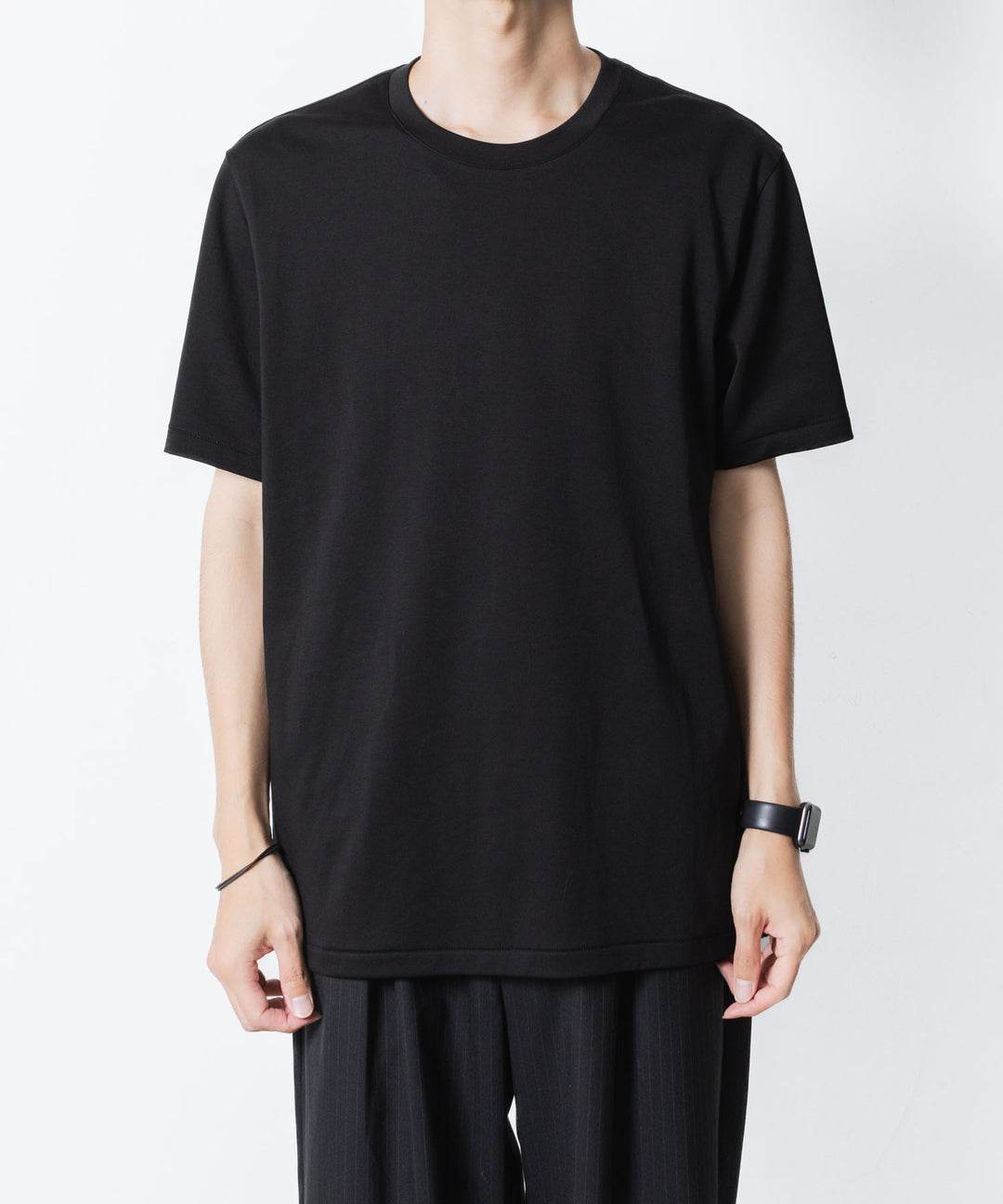ATTACHMENT アタッチメントのCOTTON DOUBLE FACE SLIM FIT S/S TEE - BLACKの公式通販サイトsession福岡セレクトショップ