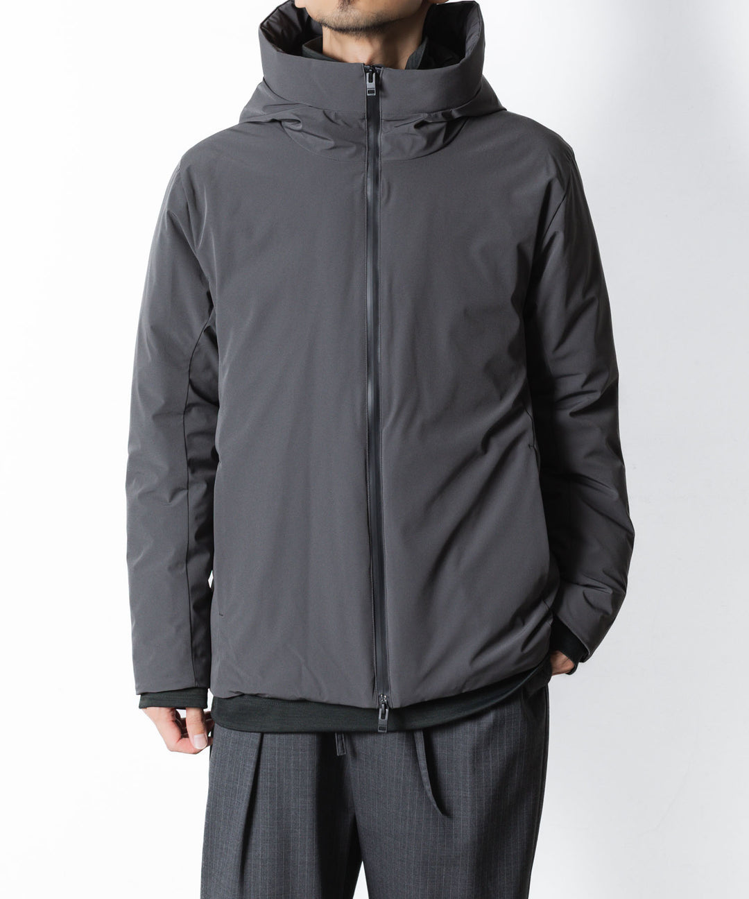 ATTACHMENT アタッチメントの3LAYER LIGHT TAFFETA HOODED DOWN JACKET - D.GRAYの公式通販サイトsession福岡セレクトショップ