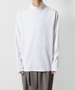 画像をギャラリービューアに読み込む, ATTACHMENT アタッチメントのCOTTON DOUBLE FACE SLIM FIT HIGHNECK L/S TEE - WHITEの公式通販サイトsession福岡セレクトショップ
