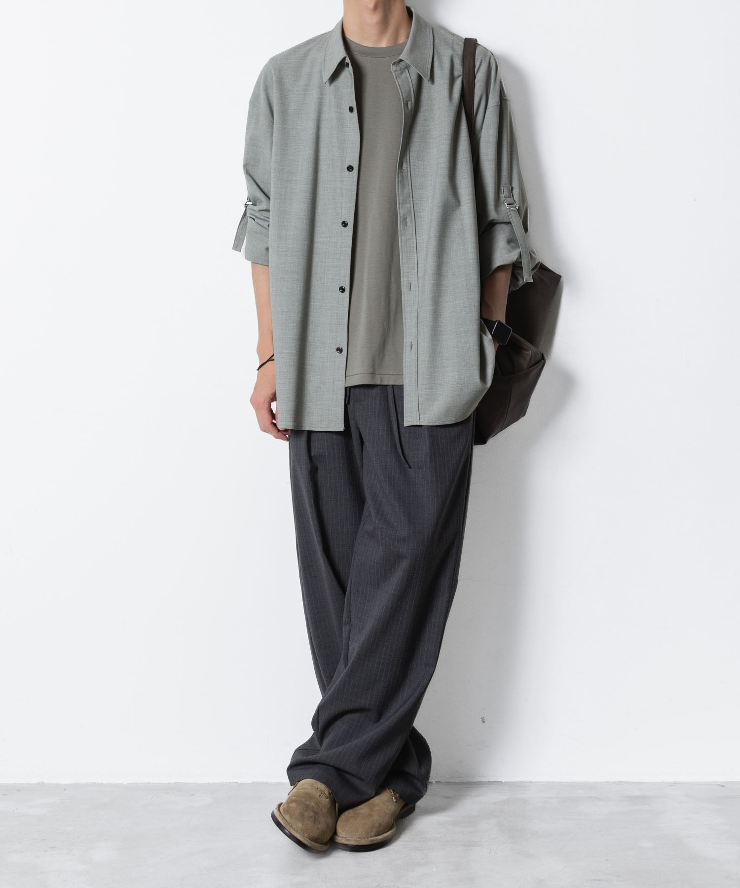 ATTACHMENT アタッチメントのCOTTON DOUBLE FACE SLIM FIT S/S TEE - L.KH GRAYの公式通販サイトsession福岡セレクトショップ