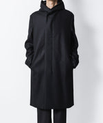 画像をギャラリービューアに読み込む, ATTACHMENT / EXCLUSIVE ITEMアタッチメントの2/90 SUPER120S MALTON ZIPUP HOODED COAT - BLACKの公式通販サイトsession福岡セレクトショップ
