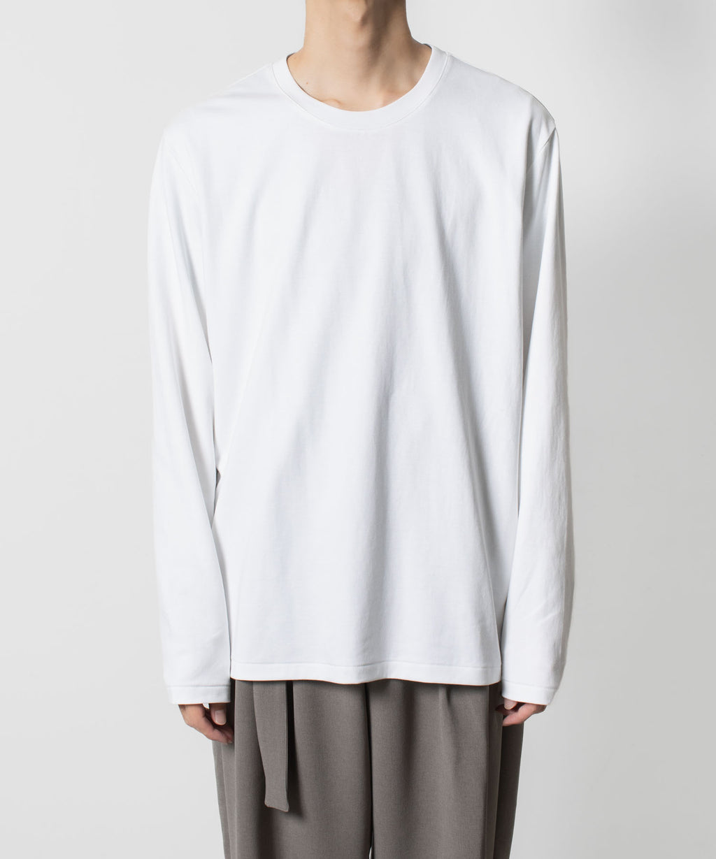 ATTACHMENT アタッチメントのCOTTON DOUBLE FACE SLIM FIT L/S TEE - WHITEの公式通販サイトsession福岡セレクトショップ