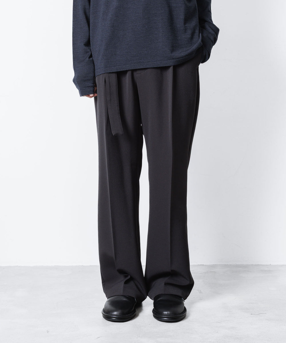 ATTACHMENT アタッチメントのPE STRETCH DOUBLE CLOTH BELTED STRAIGHT TROUSERS - D.GRAYの公式通販サイトsession福岡セレクトショップ