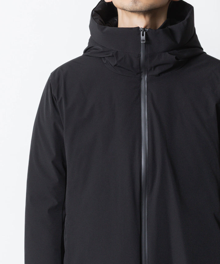ATTACHMENT アタッチメントの3LAYER LIGHT TAFFETA HOODED DOWN JACKET - BLACKの公式通販サイトsession福岡セレクトショップ