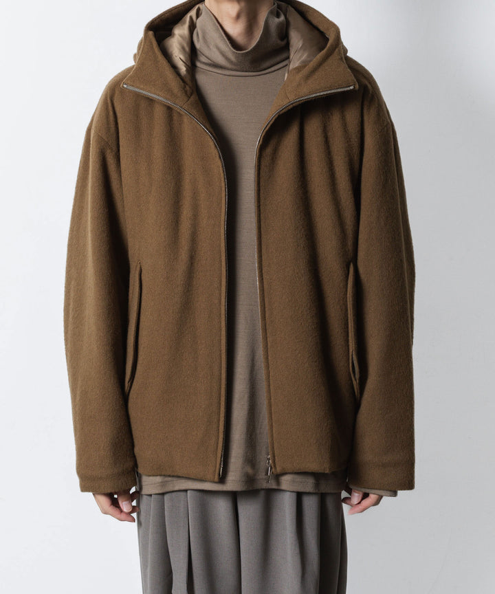 ATTACHMENT アタッチメントのWOOL SHAGGY PADDING HOODED JACKET - CAMELの公式通販サイトsession福岡セレクトショップ