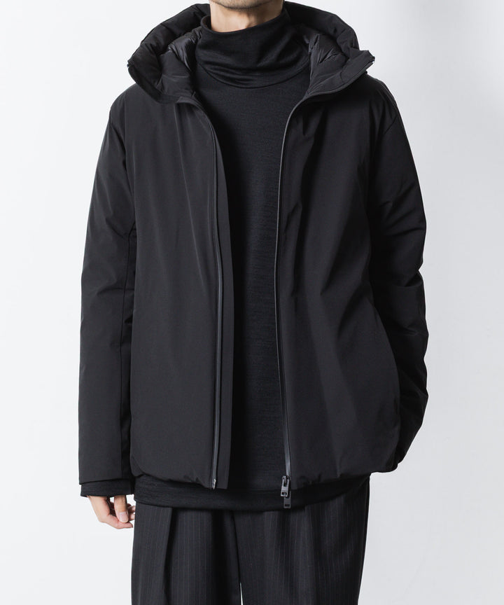ATTACHMENT アタッチメントの3LAYER LIGHT TAFFETA HOODED DOWN JACKET - BLACKの公式通販サイトsession福岡セレクトショップ