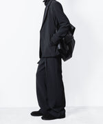画像をギャラリービューアに読み込む, ATTACHMENT アタッチメントのPE STRETCH DOUBLE CLOTH BELTED STRAIGHT TROUSERS - BLACKの公式通販サイトsession福岡セレクトショップ
