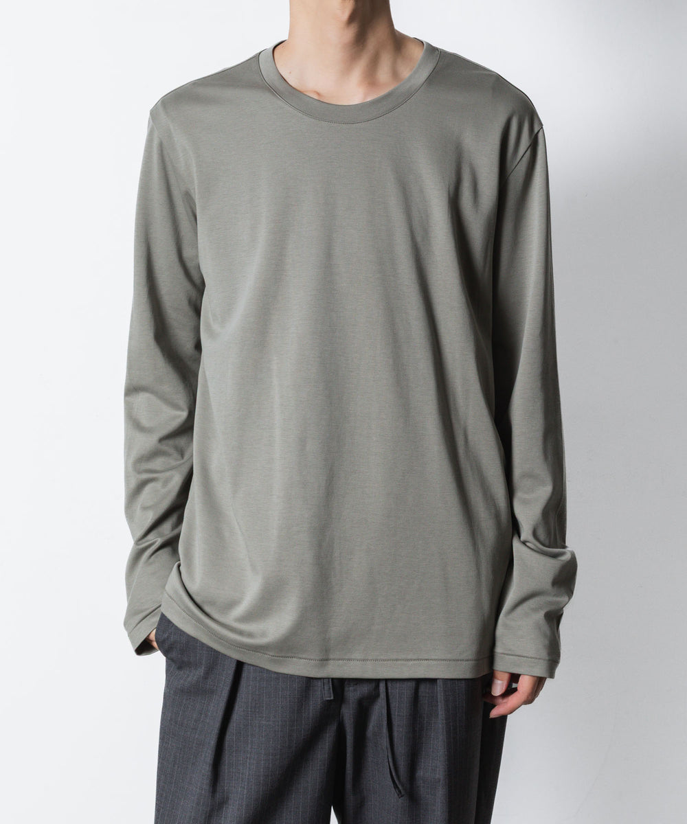 ATTACHMENT アタッチメントのCOTTON DOUBLE FACE SLIM FIT L/S TEE - L.KH GRAYの公式通販サイトsession福岡セレクトショップ