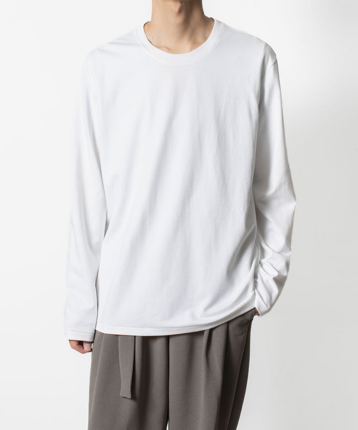 ATTACHMENT アタッチメントのCOTTON DOUBLE FACE SLIM FIT L/S TEE - WHITEの公式通販サイトsession福岡セレクトショップ