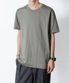 【 ATTACHMENT 】COTTON DOUBLE FACE SLIM FIT S/S TEE - L.KH GRAY