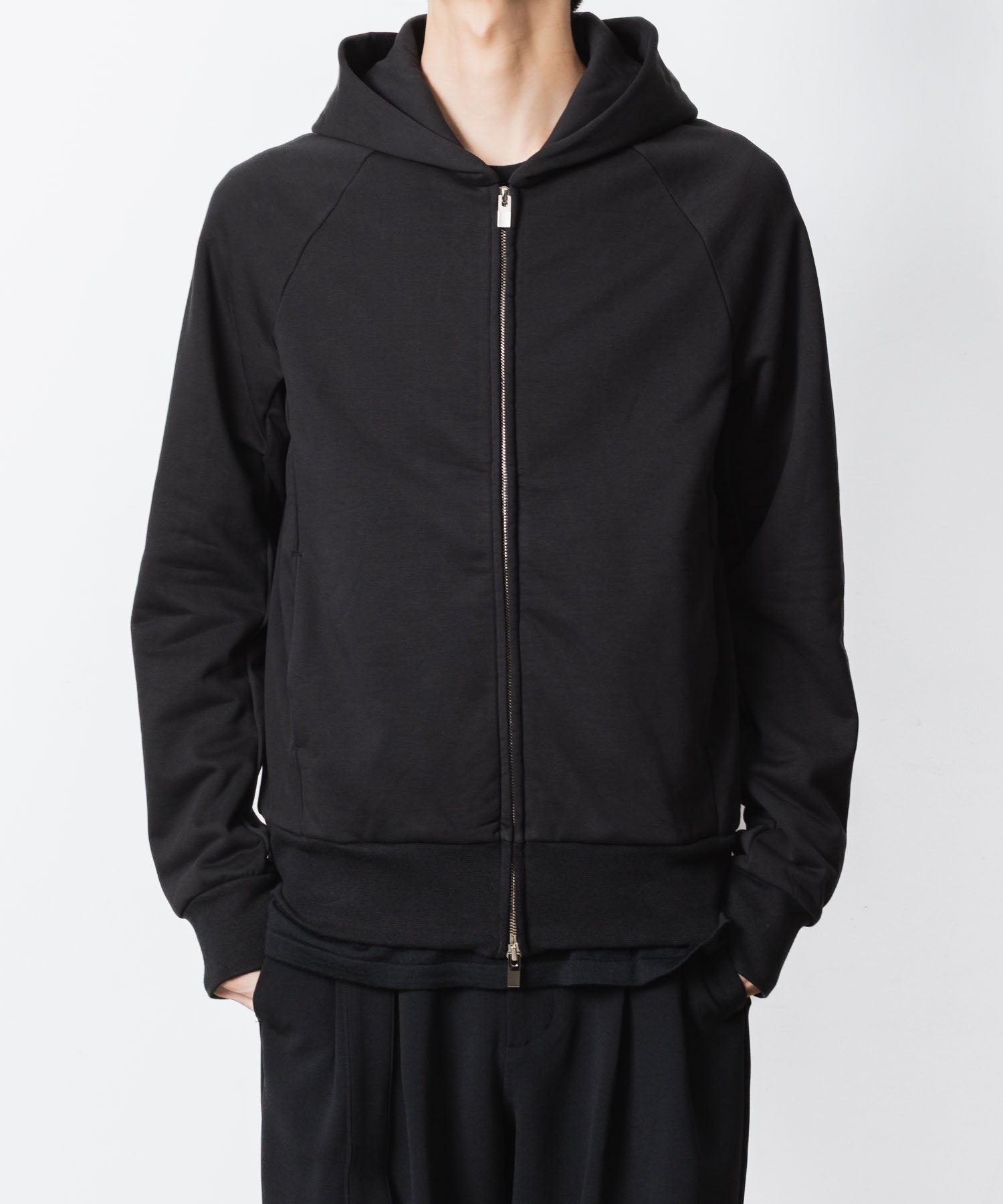 ATTACHMENT / EXCLUSIVE ITEMアタッチメントのCO STRECH TERRY ZIP UP HOODIE - BLACKの公式通販サイトsession福岡セレクトショップ
