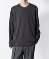 【 ATTACHMENT 】COTTON DOUBLE FACE SLIM FIT L/S TEE - D.GRAY