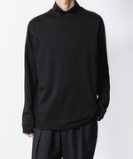 画像をギャラリービューアに読み込む, ATTACHMENT アタッチメントのCOTTON DOUBLE FACE SLIM FIT HIGHNECK L/S TEE - BLACKの公式通販サイトsession福岡セレクトショップ
